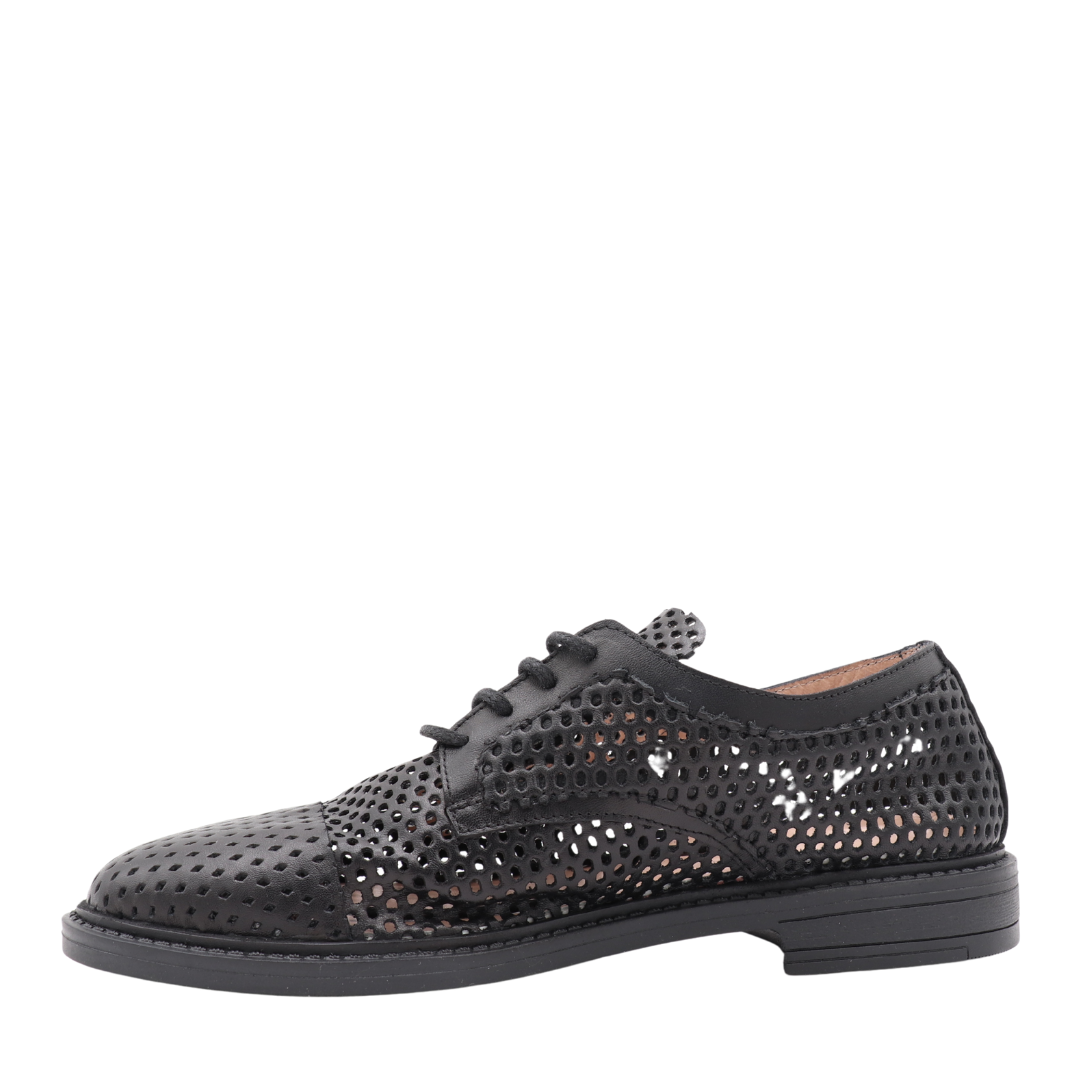 Amara - Perforated leather derby shoes