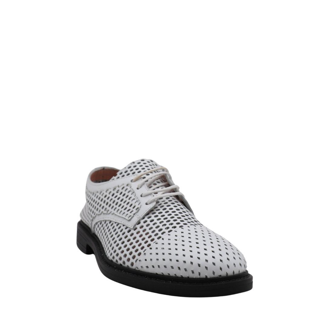 Amara - Perforated leather derby shoes