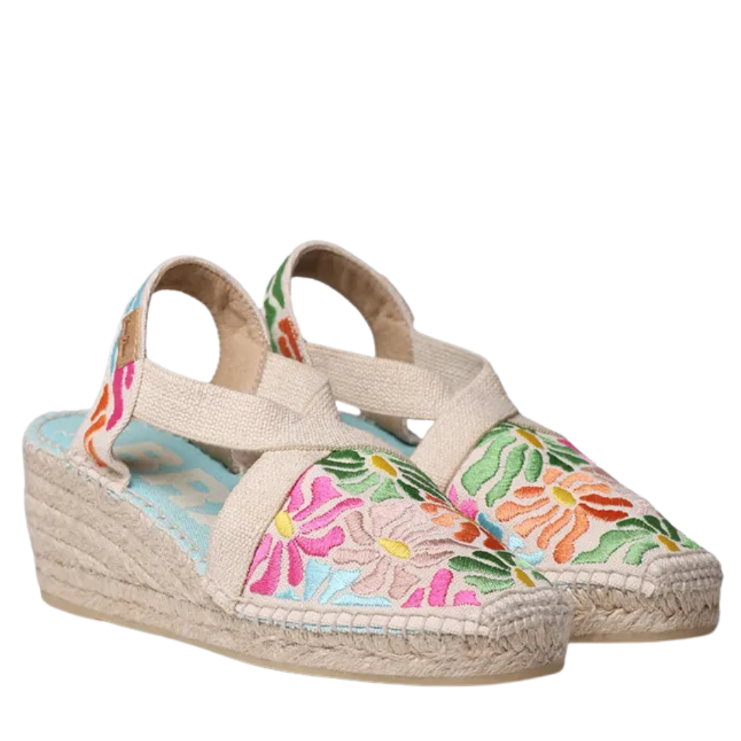 Montjoi - Embroidered wedge sandals