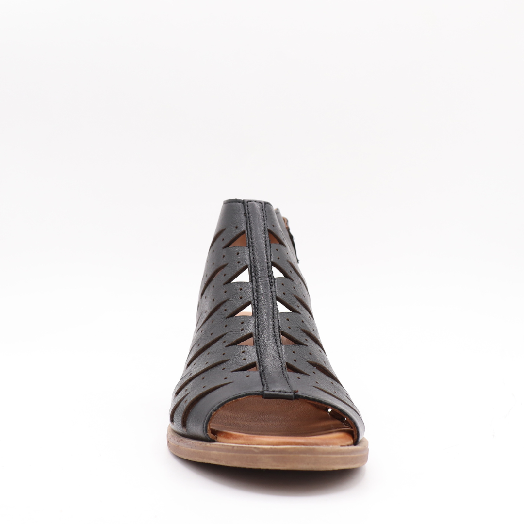 Janelle Heeled Sandal – Perforated Leather & Absolute Comfort