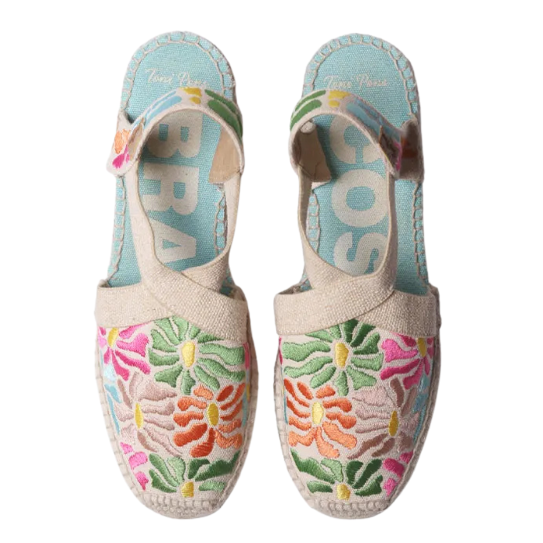 Montjoi - Embroidered wedge sandals