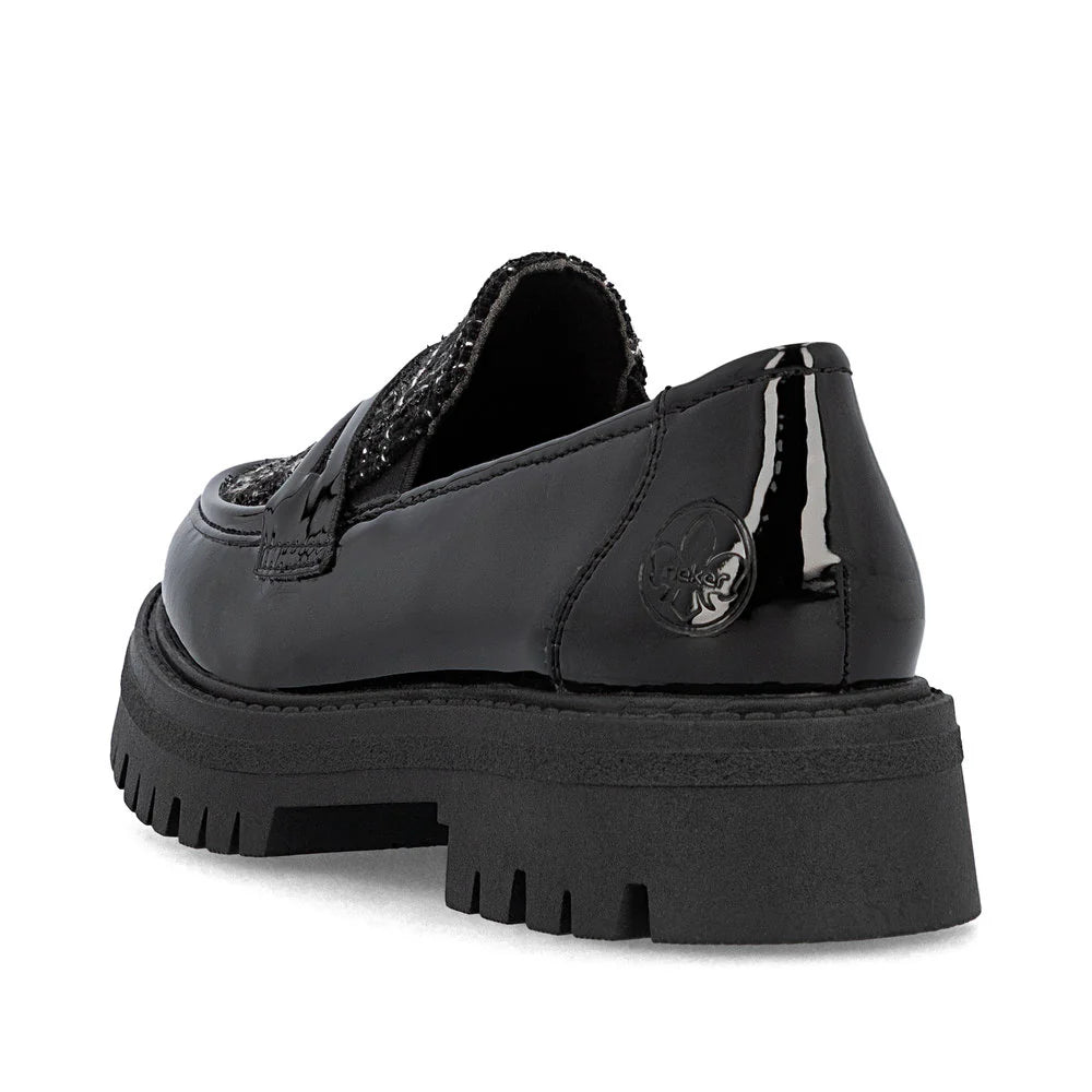 Rieker patent leather platform loafers - 47550-00