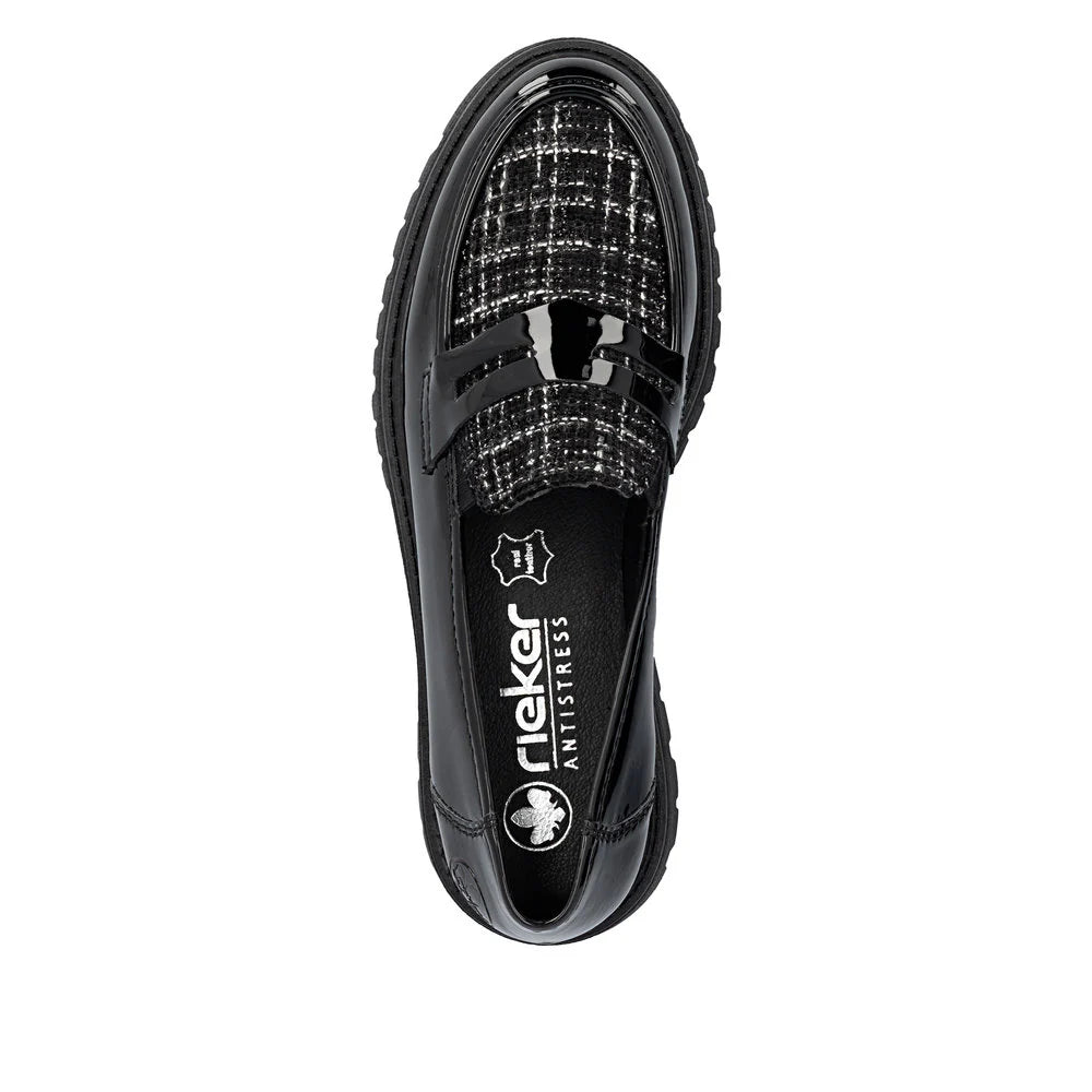 Mocassin plateforme verni Rieker - 47550-00