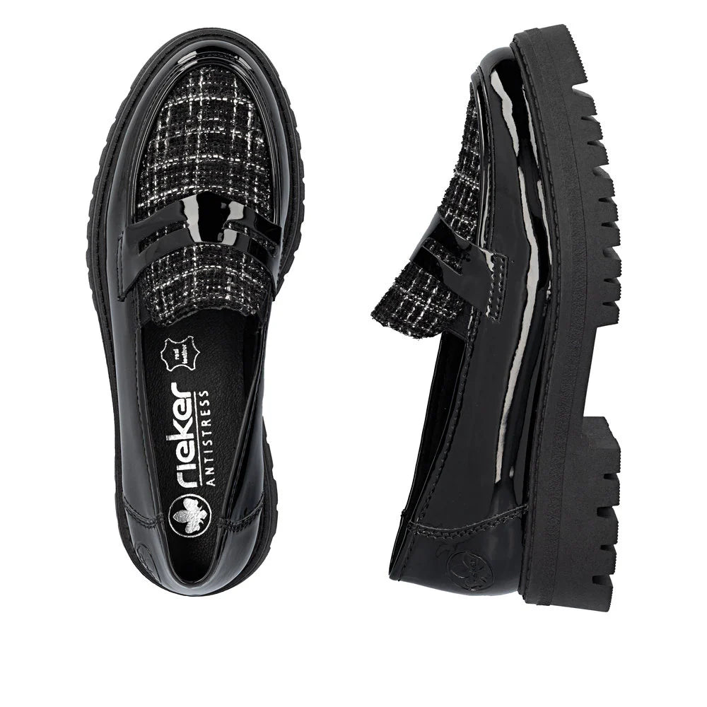 Rieker patent leather platform loafers - 47550-00