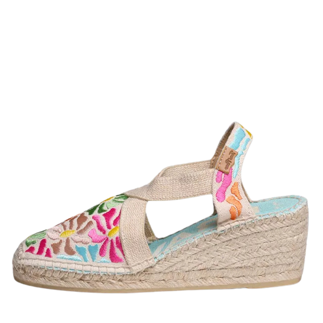 Montjoi - Embroidered wedge sandals