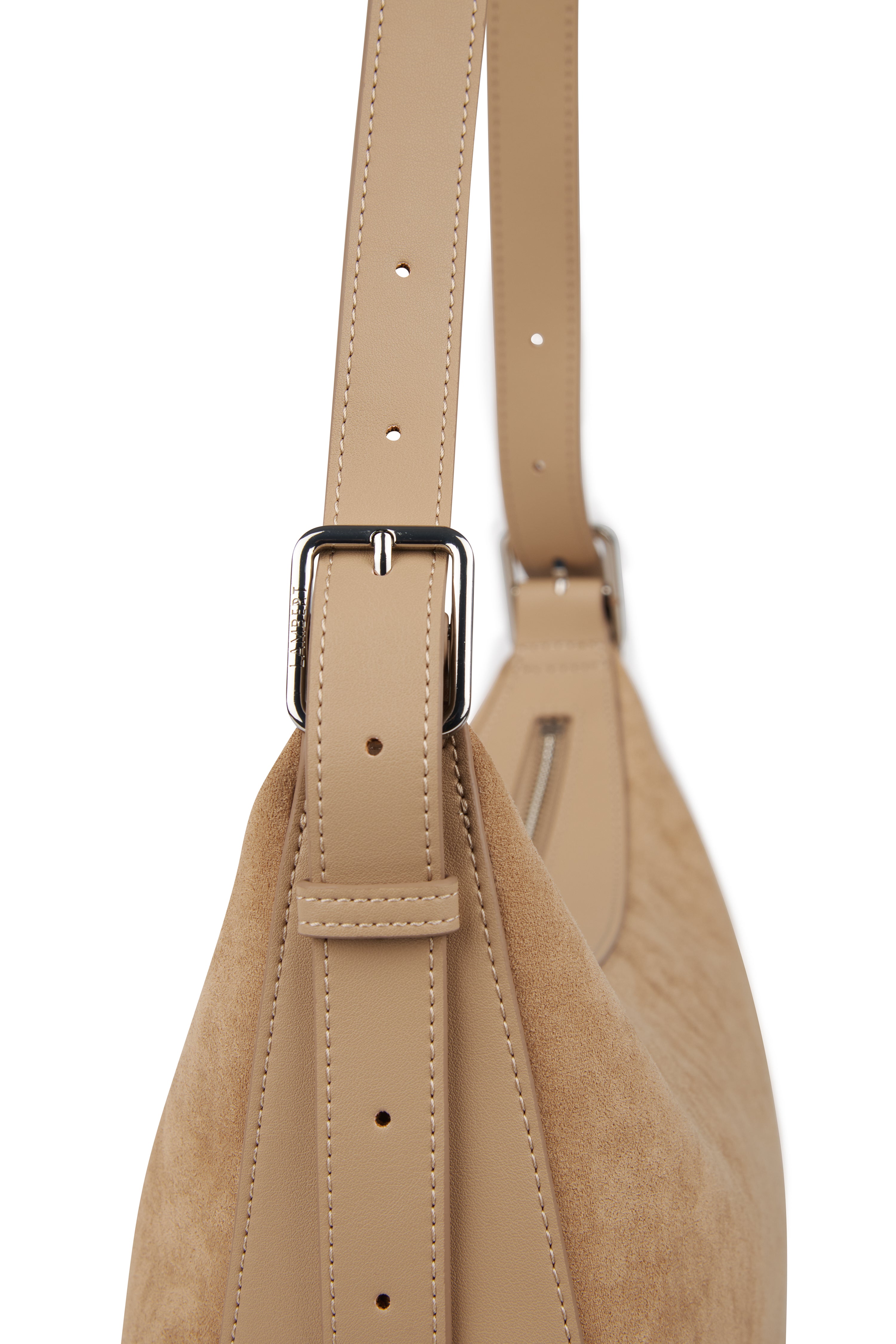 The Audrey - Beige vegan suede 2-in-1 handbag