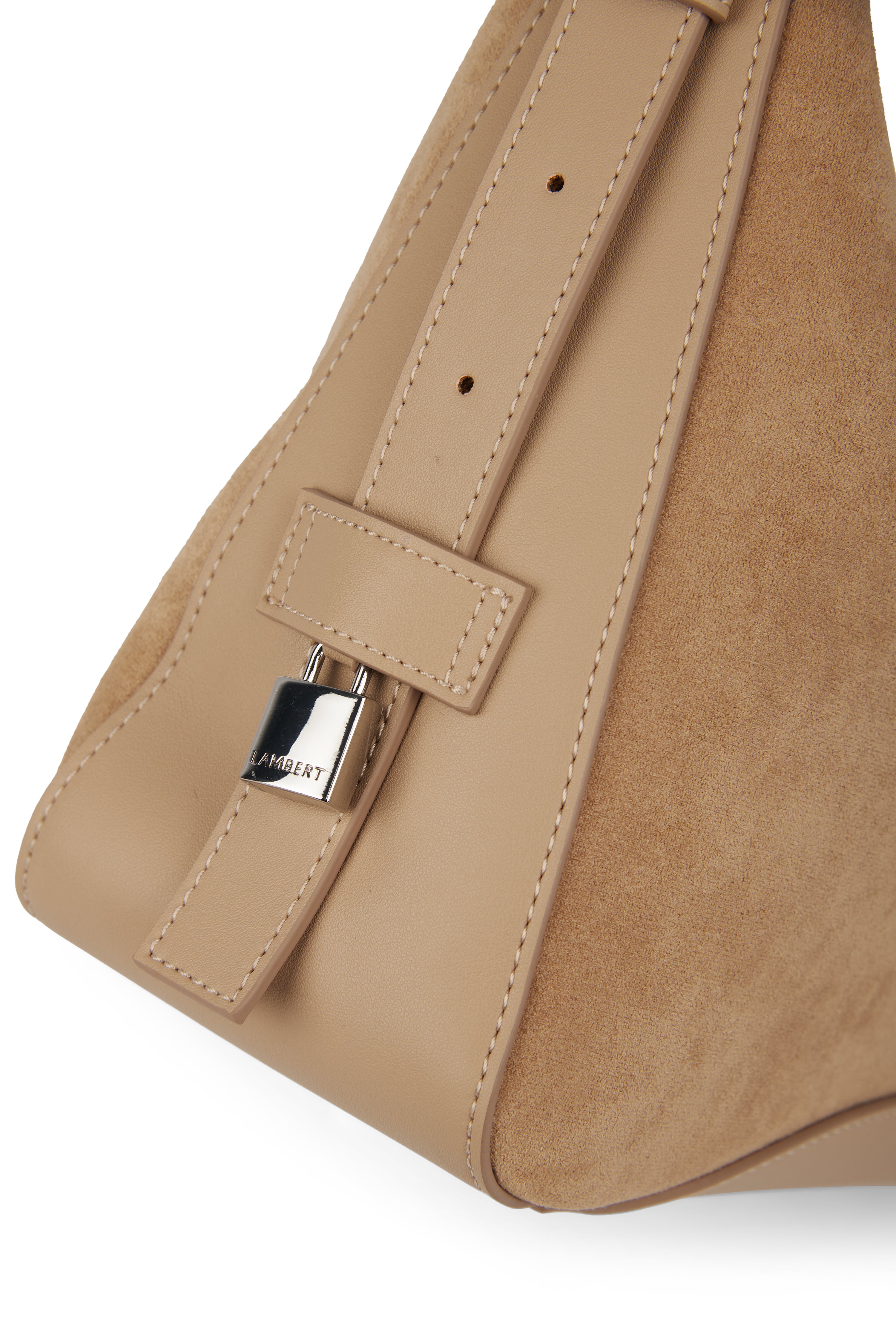 The Audrey - Beige vegan suede 2-in-1 handbag
