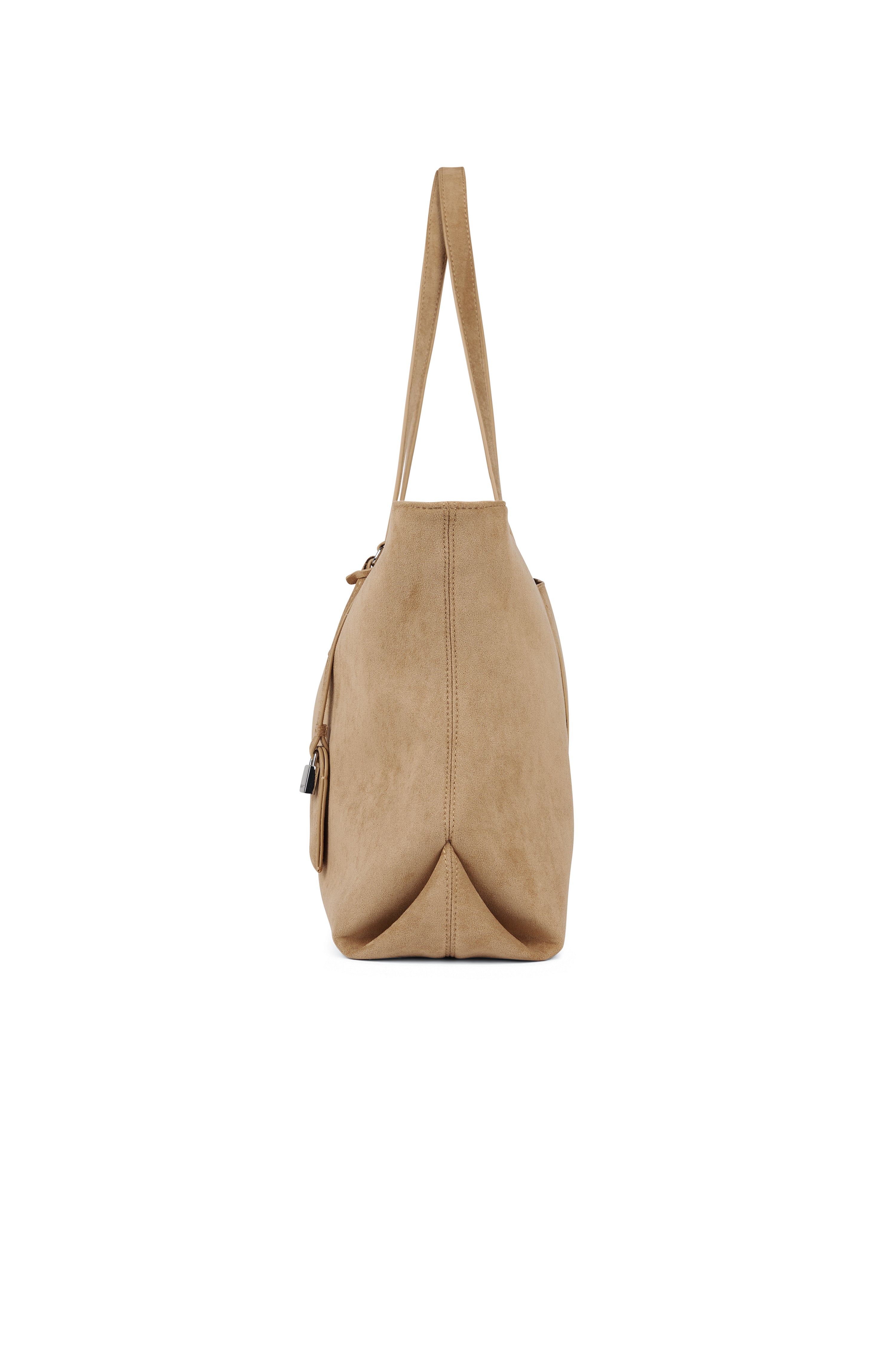 The Britney - Beige vegan suede tote bag