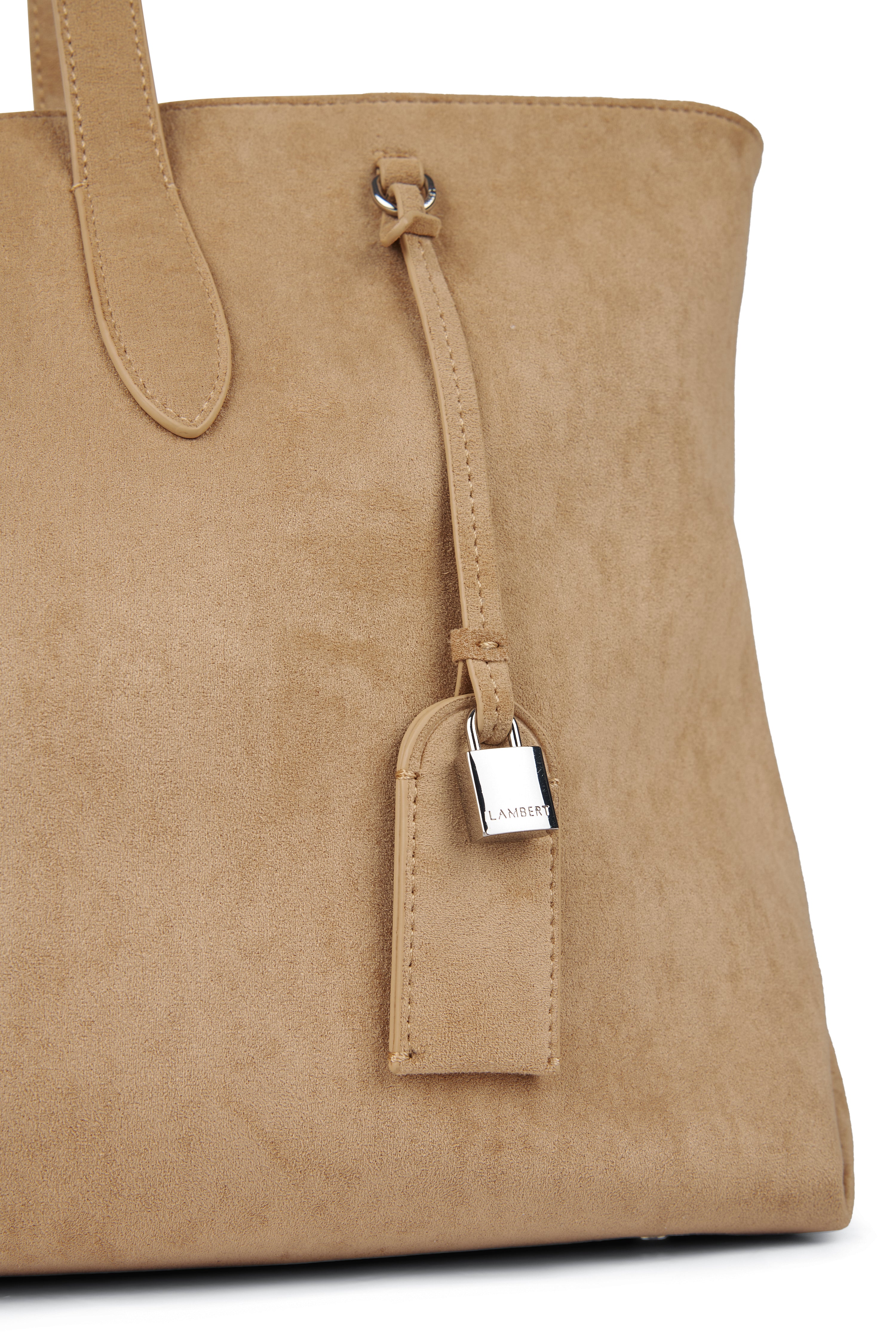 The Britney - Beige vegan suede tote bag