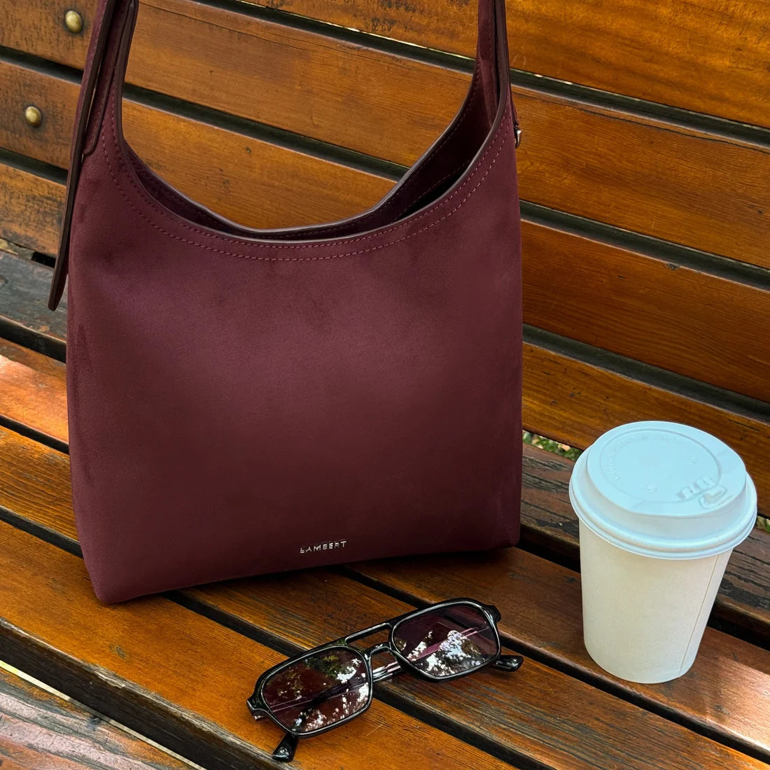ELENA - Sac à épaule en suède vegan