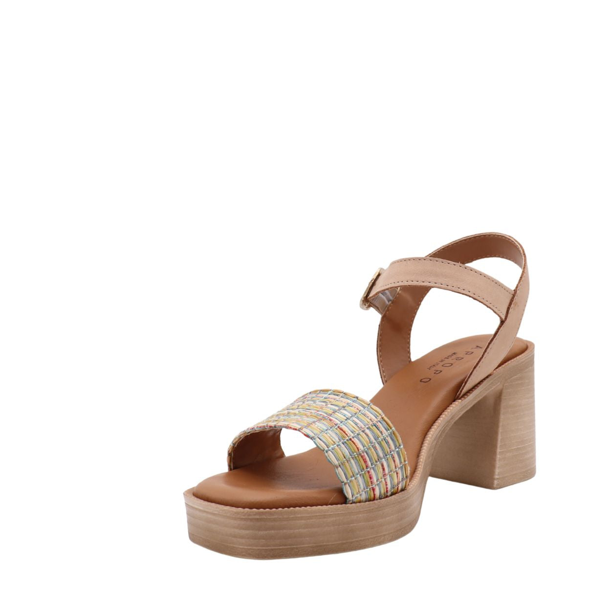 Pompei - La sandale à talon haut aux couleurs estivales